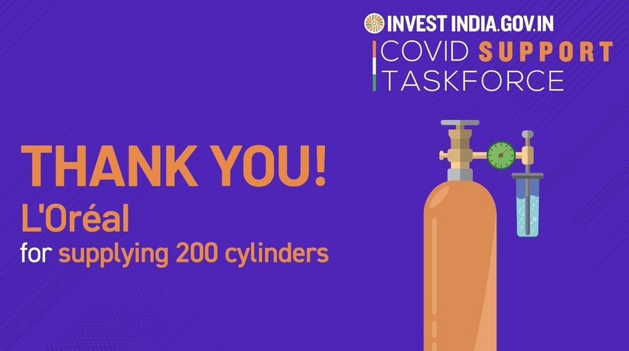 Loreal India facilitated by Invest India is strengthening India's healthcare infrastructure to fight COVID19!