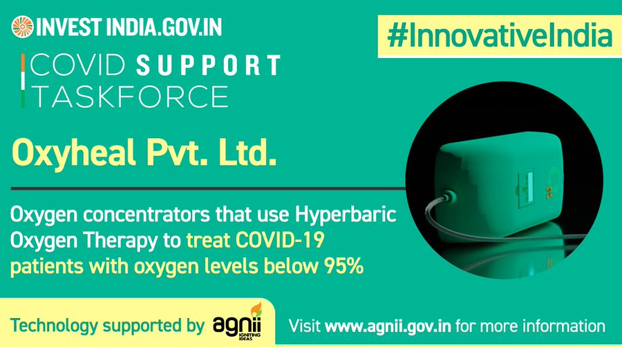 Oxyheal Pvt. Ltd. innovating to strengthen India's efforts to overcome the COVID19 outbreak!