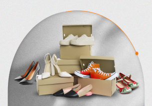 Variety of stylish non-leather footwear in India including sneakers, heels, sandals, and ethnic shoes displayed with shoeboxes, highlighting growth opportunities in India’s non-leather footwear market.