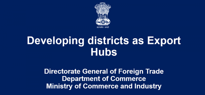 Developing districts as Export Hubs