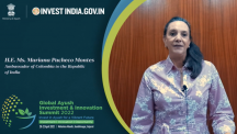 H.E. Ms. Mariana Pacheco Montes speaking at the Ayush Summit 2022