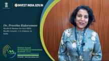 Dr. Preetha Rajaraman speaking at the Ayush Summit 2022