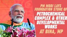 PM Modi at the foundation stone laying ceremony of development works at Bina, Madhya Pradesh